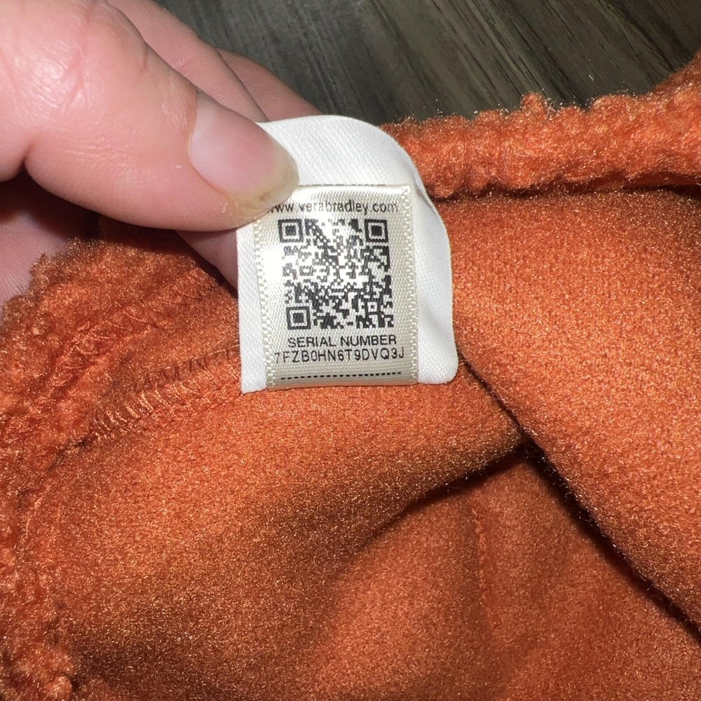 Vera Bradley Teddy Bear Fleece Colorblock Pullover Sweatshirt Orange/Pink xxl - Picture 7 of 7